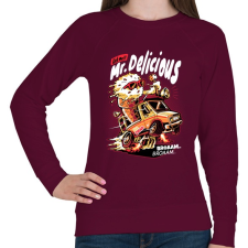 PRINTFASHION Mr Delicious - Női pulóver - Bordó női pulóver, kardigán
