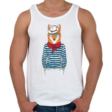 PRINTFASHION Mr. Fox - Férfi atléta - Fehér