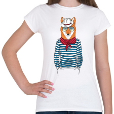 PRINTFASHION Mr. Fox - Női póló - Fehér női póló