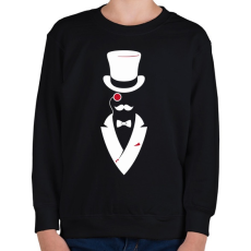 PRINTFASHION Mr Gentleman - Gyerek pulóver - Fekete