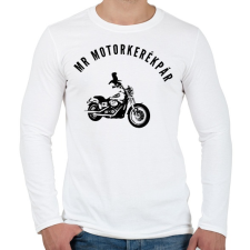 PRINTFASHION mr motorkerékpár - Férfi hosszú ujjú póló - Fehér férfi póló