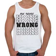 PRINTFASHION Mr never wrong páros 1 - Férfi atléta - Fehér