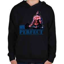 PRINTFASHION mr perfect - Gyerek kapucnis pulóver - Fekete gyerek pulóver, kardigán