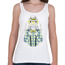 PRINTFASHION Mr. Rabbit - Női atléta - Fehér női trikó