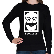 PRINTFASHION Mr. Robot - Fsociety - Női pulóver - Fekete női pulóver, kardigán