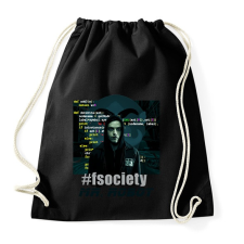 PRINTFASHION mr robot-fsociety - Sportzsák, Tornazsák - Fekete tornazsák