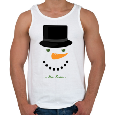 PRINTFASHION MR. SNOW - Férfi atléta - Fehér atléta, trikó