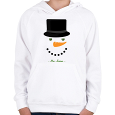 PRINTFASHION MR. SNOW - Gyerek kapucnis pulóver - Fehér
