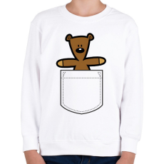 PRINTFASHION MrBean Teddy - Gyerek pulóver - Fehér