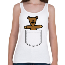 PRINTFASHION MrBean Teddy - Női atléta - Fehér
