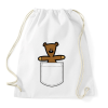 PRINTFASHION MrBean Teddy - Sportzsák, Tornazsák - Fehér