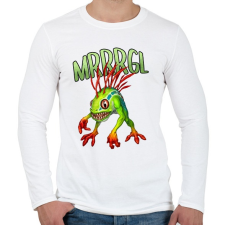 PRINTFASHION Mrrrgl - Férfi hosszú ujjú póló - Fehér férfi póló