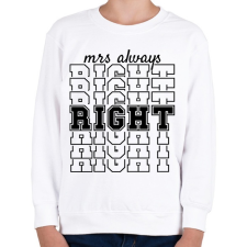PRINTFASHION Mrs always right páros 1 - Gyerek pulóver - Fehér gyerek pulóver, kardigán