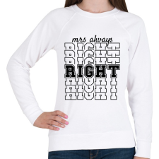 PRINTFASHION Mrs always right páros 1 - Női pulóver - Fehér női pulóver, kardigán