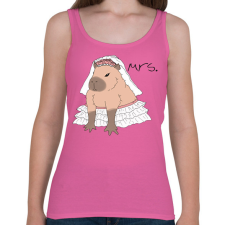 PRINTFASHION Mrs. Capybara - Női atléta - Rózsaszín női trikó