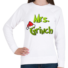 PRINTFASHION Mrs grinch - Női pulóver - Fehér női pulóver, kardigán