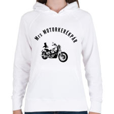 PRINTFASHION mrs motorkerékpár - Női kapucnis pulóver - Fehér női pulóver, kardigán