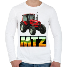 PRINTFASHION MTZ - Férfi hosszú ujjú póló - Fehér férfi póló