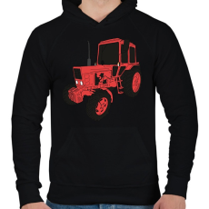 PRINTFASHION Mtz - Férfi kapucnis pulóver - Fekete