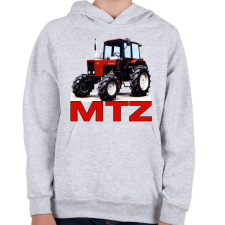 PRINTFASHION MTZ traktor - Gyerek kapucnis pulóver - Sport szürke gyerek pulóver, kardigán