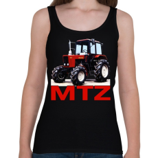 PRINTFASHION MTZ traktor - Női atléta - Fekete