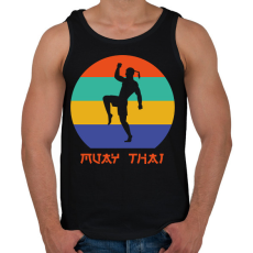 PRINTFASHION Muay Thai - Harcművészet - Férfi atléta - Fekete