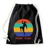 PRINTFASHION Muay Thai - Harcművészet - Sportzsák, Tornazsák - Fekete