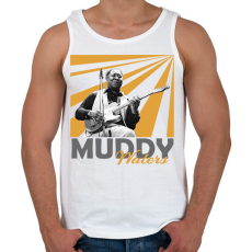 PRINTFASHION Muddy Waters - Férfi atléta - Fehér