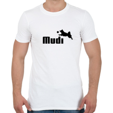 PRINTFASHION Mudi- kutyás minta - Férfi póló - Fehér