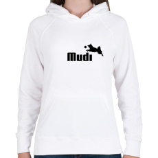 PRINTFASHION Mudi- kutyás minta - Női kapucnis pulóver - Fehér