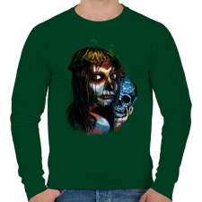 PRINTFASHION Muerte lite - Férfi pulóver - Sötétzöld férfi pulóver, kardigán