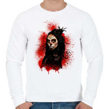 PRINTFASHION muertos - Férfi pulóver - Fehér férfi pulóver, kardigán