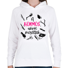 PRINTFASHION Műkörmös, Műköröm, Körmös, Köröm - Női kapucnis pulóver - Fehér