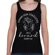 PRINTFASHION Műkörmös - Női atléta - Fekete női trikó