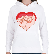 PRINTFASHION Műkörmös - Női kapucnis pulóver - Fehér