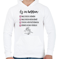 PRINTFASHION Műköröm - Férfi kapucnis pulóver - Fehér férfi pulóver, kardigán