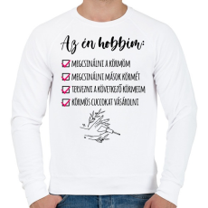 PRINTFASHION Műköröm - Férfi pulóver - Fehér