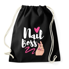 PRINTFASHION Műköröm - Sportzsák, Tornazsák - Fekete tornazsák