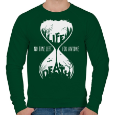 PRINTFASHION Múló idő - Férfi pulóver - Sötétzöld férfi pulóver, kardigán