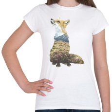 PRINTFASHION Multi Expourse Fox - Női póló - Fehér