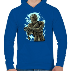 PRINTFASHION Múmia - Férfi kapucnis pulóver - Királykék