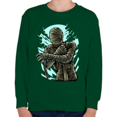 PRINTFASHION Múmia - Gyerek pulóver - Sötétzöld