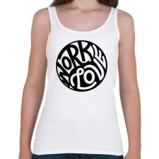 PRINTFASHION Munka és szerelem - Női atléta - Fehér női trikó