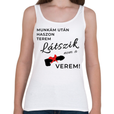 PRINTFASHION Munka után haszon terem - Női atléta - Fehér