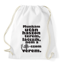 PRINTFASHION munkám után.b - Sportzsák, Tornazsák - Fehér tornazsák