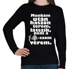 PRINTFASHION munkám után.w - Női pulóver - Fekete