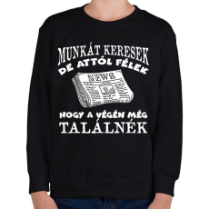PRINTFASHION MUNKÁT KERESEK - Gyerek pulóver - Fekete