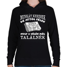 PRINTFASHION MUNKÁT KERESEK - Női kapucnis pulóver - Fekete női pulóver, kardigán