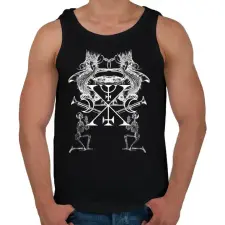 PRINTFASHION Murmur pecsétje - Okkult Design - Férfi atléta - Fekete atléta, trikó