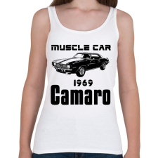 PRINTFASHION muscle car 1969 camaro - Női atléta - Fehér női trikó